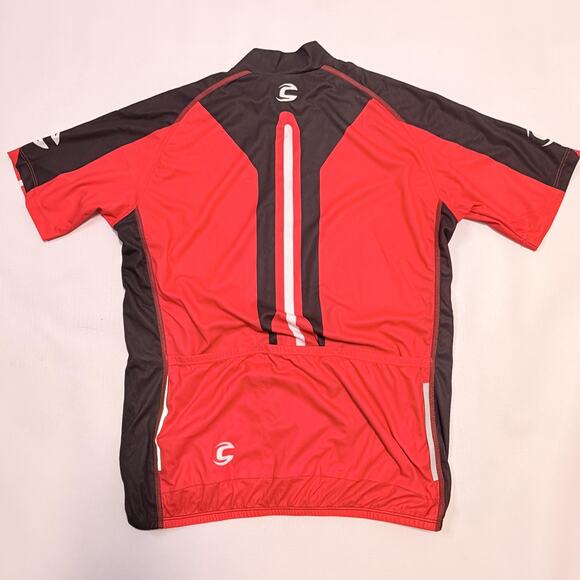 Cannondale Cycling Jersey Mens Large Red Black Full Zip Short Sleeve Road Bike - Picture 9 of 11
